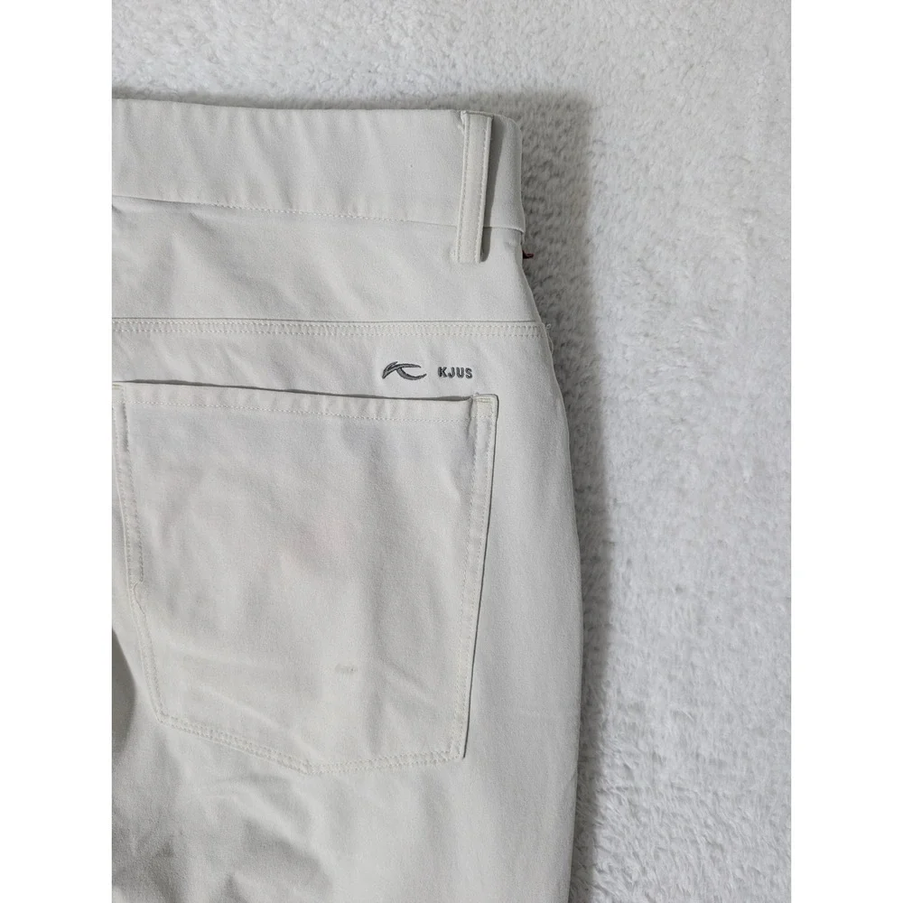 KJUS‎ Iver 5-Pocket Pants Mens 33/32 Beige Stretch Tailored Fit Golf Trousers